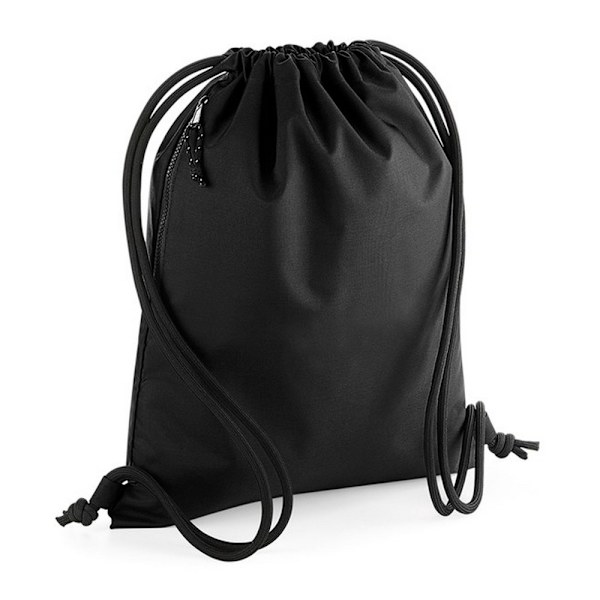 Bagbase Unisex Voksen Genanvendt Snørepose Sort Black One Size