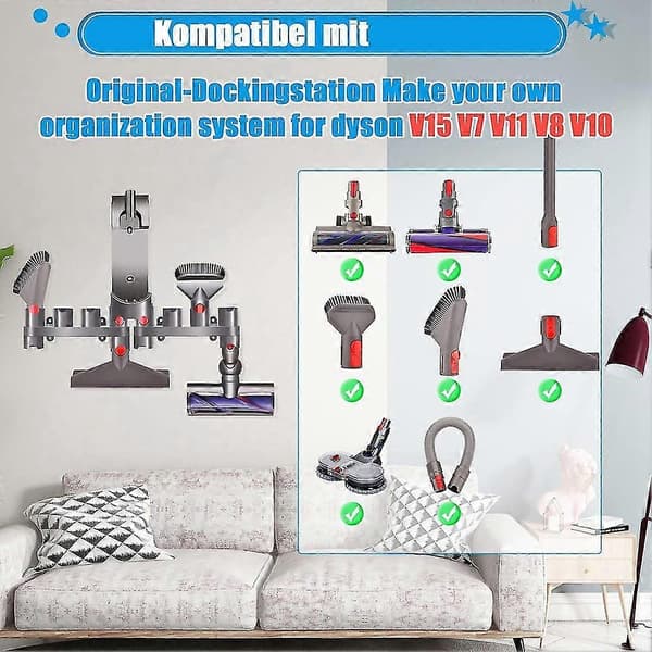 Tillbehörsfäste för V15 V11 V10 V8 V7 Dammsugarhållare Tillbehör Väggfäste