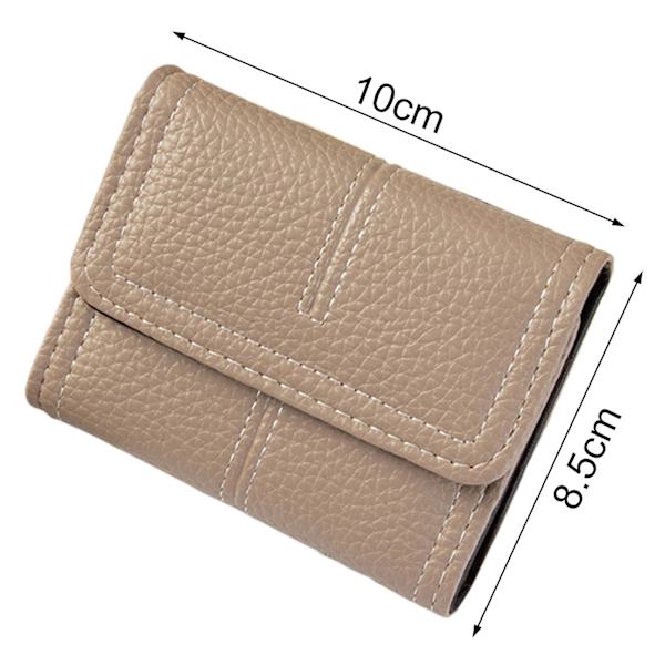 Kreditkortshållare Bärbar Bekväm mjukt konstläder Multi Pocket Dam Kortförvaringspåse Kontorsanvändning Mengxi Grey