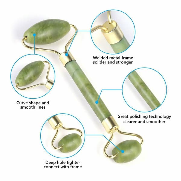 Jade Roller Massasje Slankende Massasjeverktøy Gua Sha Board