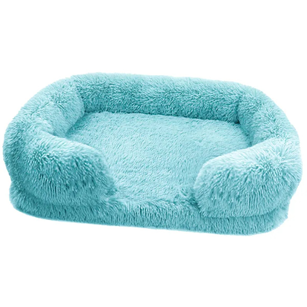 Plysj Vaskbar Firkantet Myk Kattematte Dyreutstyr Vaskbar Og Avtakbar Dyp Søvn Hundesofa Seng Dyreutstyr Drop Ship Gray S(40x30x12CM)