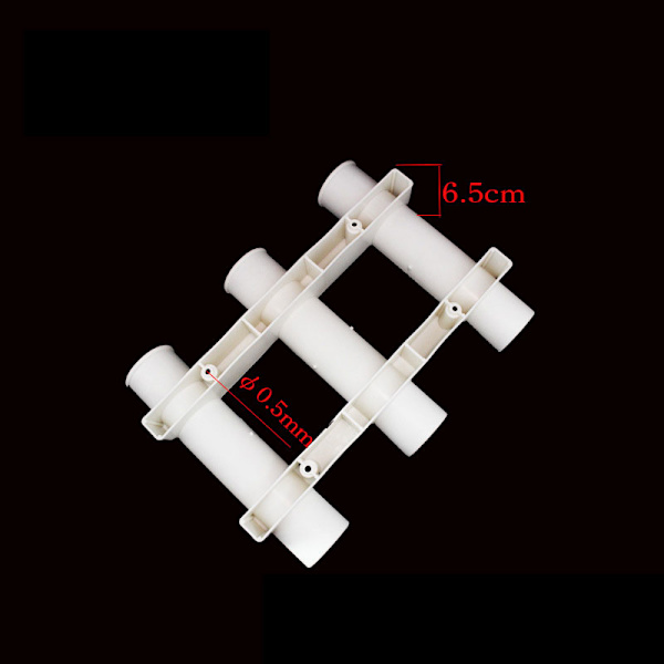 3 Rør Link Plast Fiskestang Rack Holder Socket Black