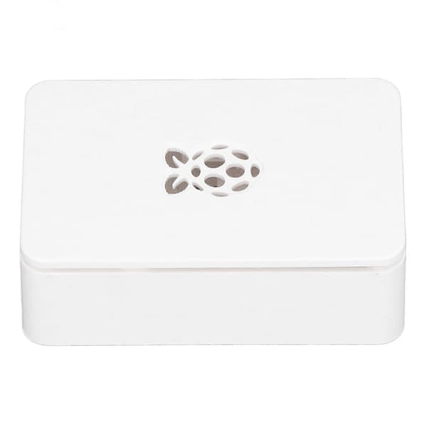 for Raspberry Pi 4-deksel ABS avtakbart ripebestandig varmeavledende beskyttelsesskall hvitt