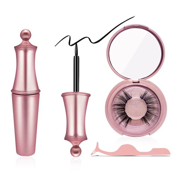 Magnetiska ögonfransar kit limfritt med muka lösögonfransar Återanvändbara naturliga ögonfransar j