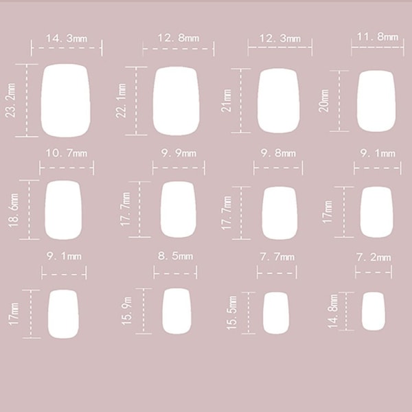 Falske Negle Nail Art Nøgenrosa JP2342