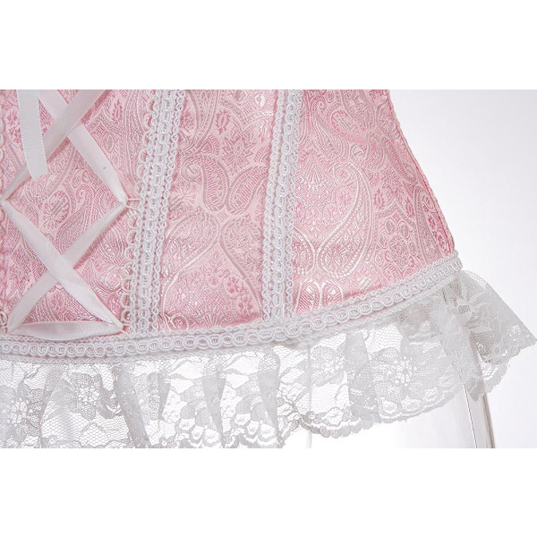 Korsetit naisille Overbust Bustier Top Gothic Sexy Shoulder 8108pink 4XL