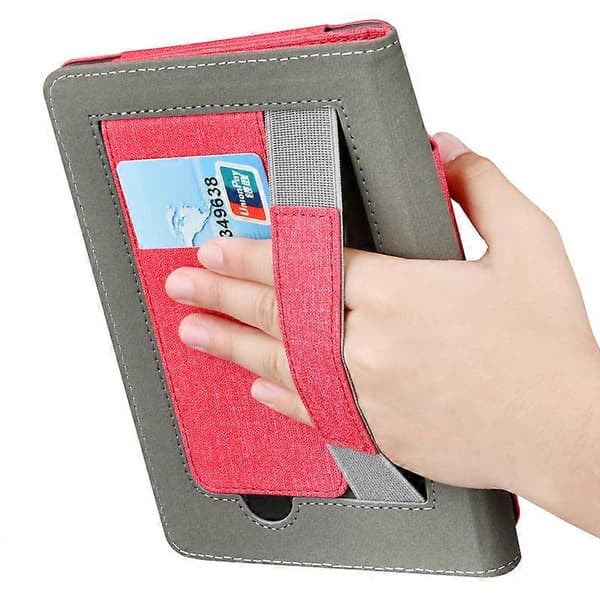 Stativ Etui til Kindle Paperwhite 6.8 tommer 11. generation 2021, Premium Etui med Kortslot og Håndrem, Auto Væk/Sov