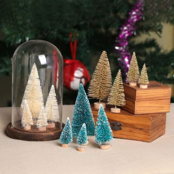 5 delar konstgjord julgran Mini inomhus bordsskiva miniatyr