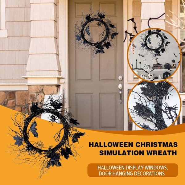 Halloween julesimulering Flaggermus Displayvindu og dør Hangi