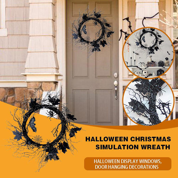Halloween julsimulering Bat Displayfönster och dörr Hangi