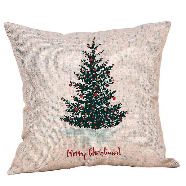 Holiday ornaments 4stk god jul putetrekk lin cover putetrekk hjem dekor case