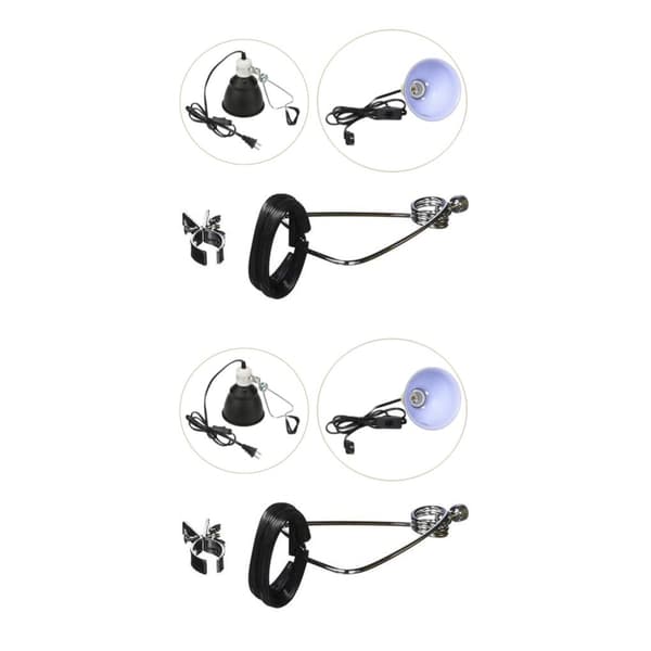 1/2/3 metall reptil värmelampa Clamp Fixture Värmestöd bas 2Set