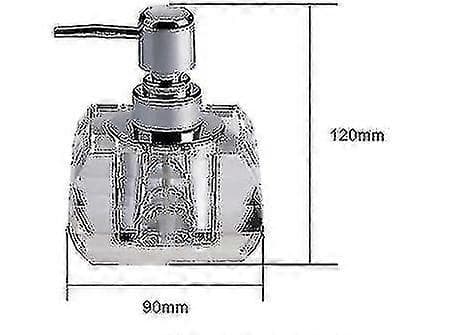 Gennemsigtig Krystalglas Håndsæbe Flaske Sæbedispenser Sæbedispenser (polyeder 100ml)