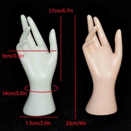 Skyltdocka Hand Finger Smycken Armband Display Stand Hållare black