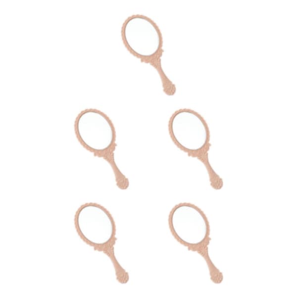 2/3/5 spegel för makeupälskare Bärbar och pålitlig klar Pink 5PCS