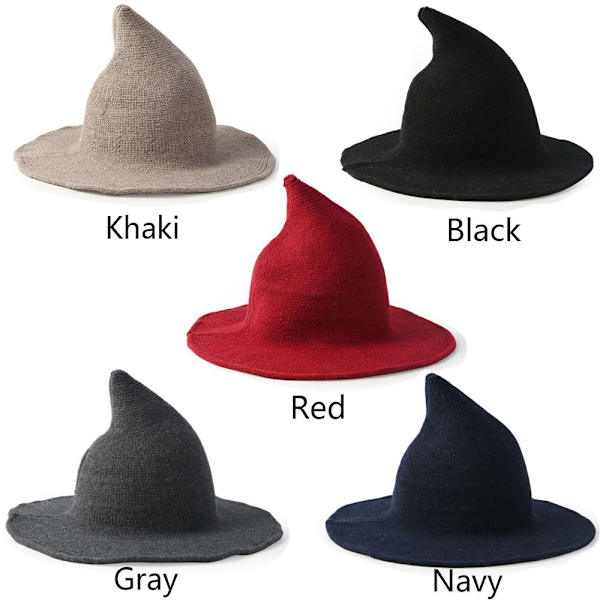Halloween Häxhatt Fårull Khaki