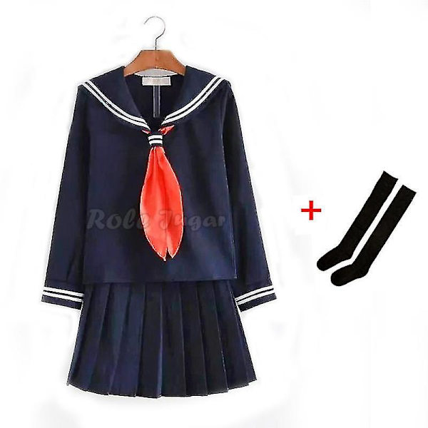 My Hero Academia Cosplay Halloween kostym Anime Boku No Hero Academia Himiko Toga Jk Uniform Sweate Navy 3pcs set