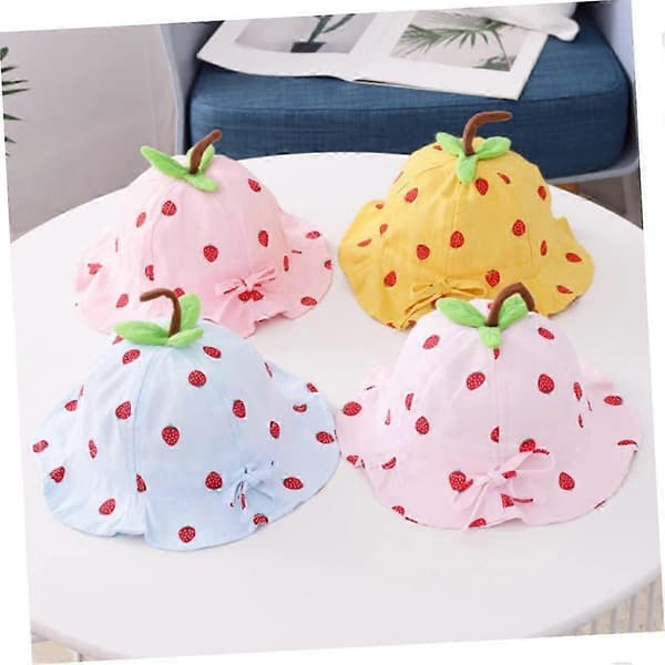 Solhatter for barn solbeskyttelse sammenleggbar lekhatt fiskehatt barn rosa sammenleggbar