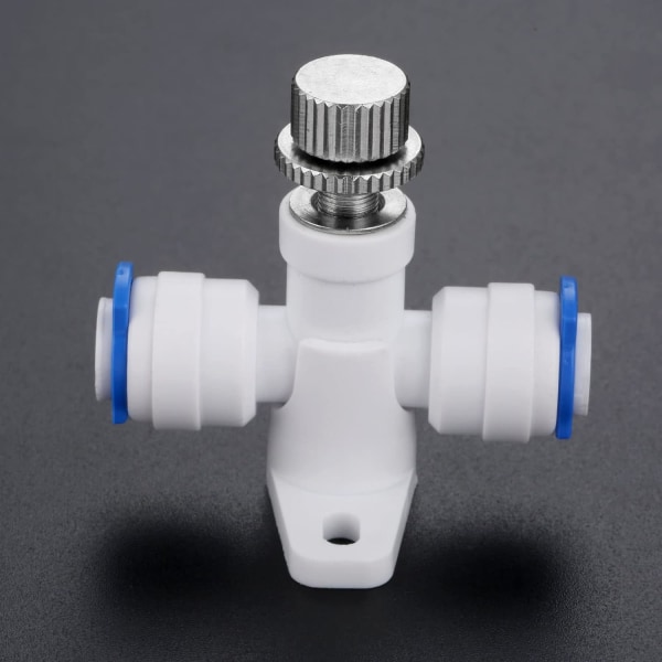 Omvänd osmos 1/4" slang RO Vattenflödesjustering ventil Regulator Vattenflödeskontroll Ventilkoppling Anslutning Vattenhastighetsregulator