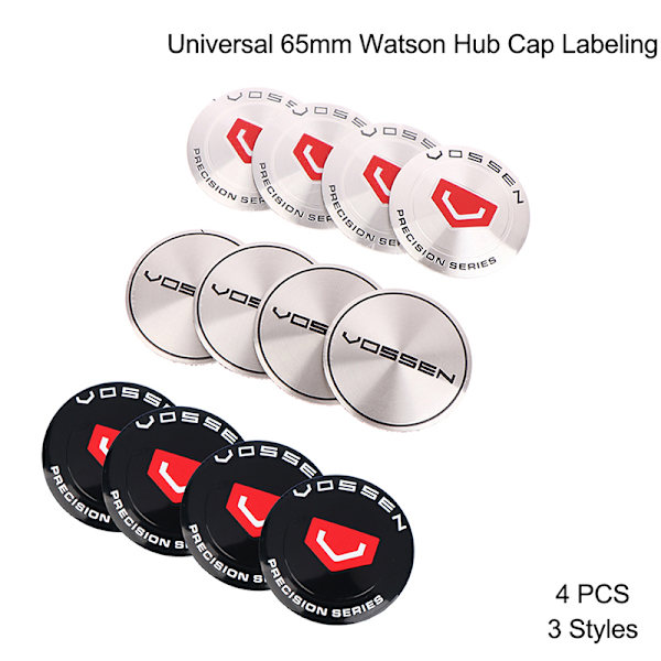4st 65 mm Vossen Wheel ap Sticker Emblem Badge Bilfälg Dekal C