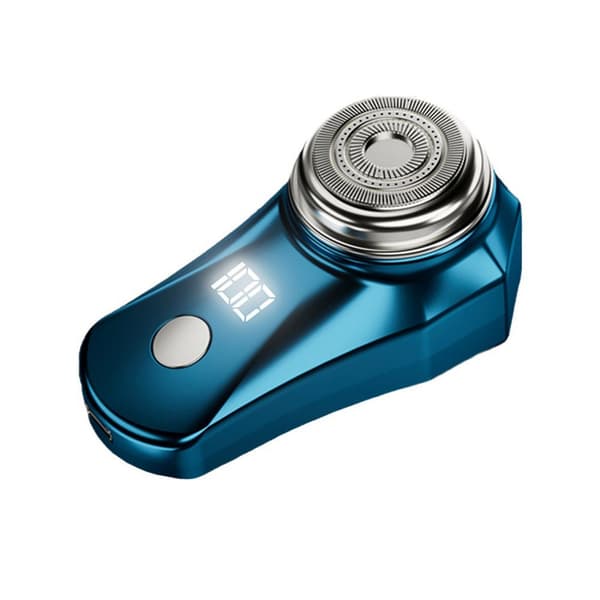 (Blå) Elektrisk barbermaskin USB Mini Barbermaskin for menn