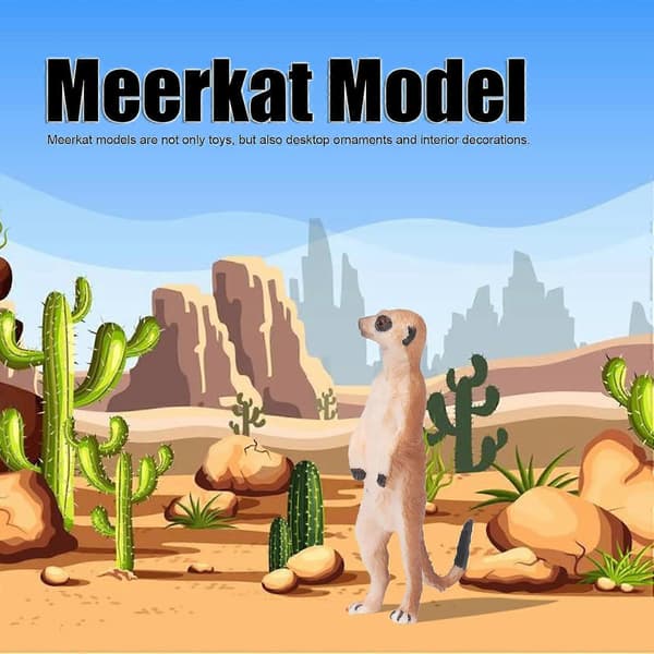2 stk Små Surikatleker, Surikatmodell Dyrekognitive Leker Naturtro