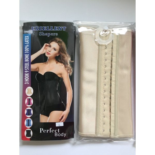 Waist Trainer naturlig latex korsett Black L