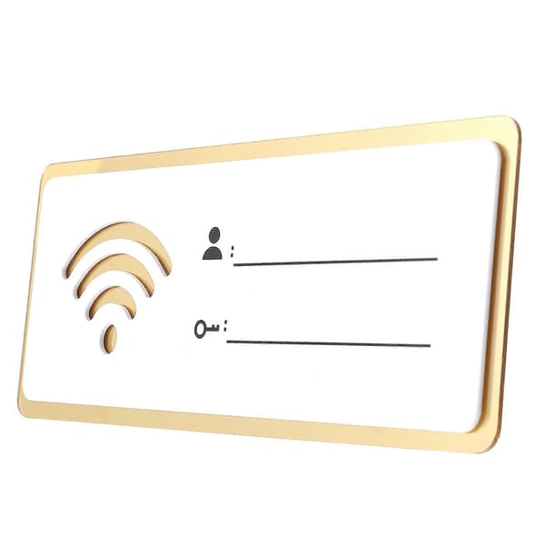 Akryl Wifi-skylt Omskrivbart Konto och Lösenord Wifi-skylt för Offentlig Butik