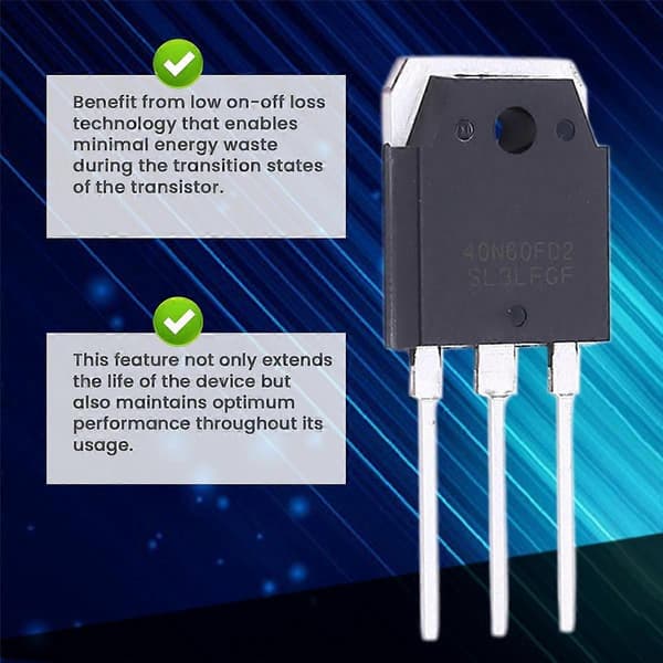 5PCS 40N60FD2 SGT40N60FD2 SGT40N60FD2PN 40A 600V Transistor TO-3P - Hög effektivitet och snabb omkoppling