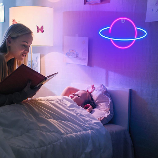 Planet Neonskilte Led Natlys Neonlys USB