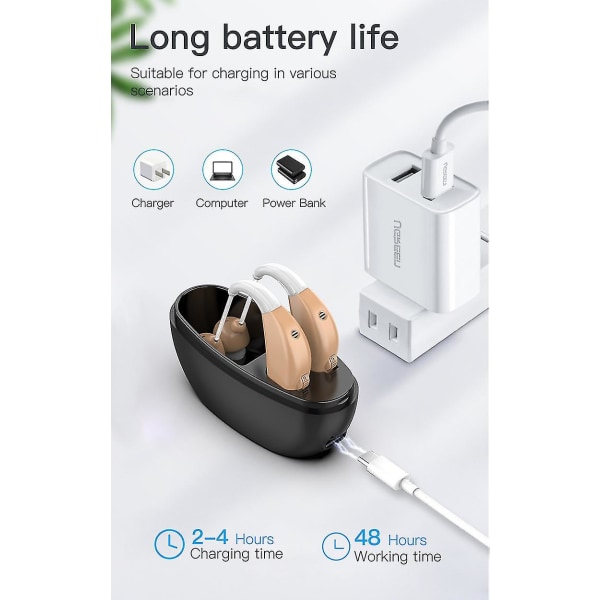 Øresentrerte Easy Charge-høreapparater med ladestasjon 3