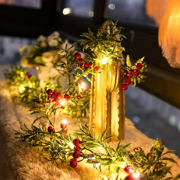 LED julslingor, julgirland med ljus inomhus style 2