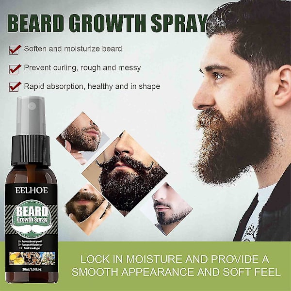 30ml Men Natural Plant Beard Growth Spray