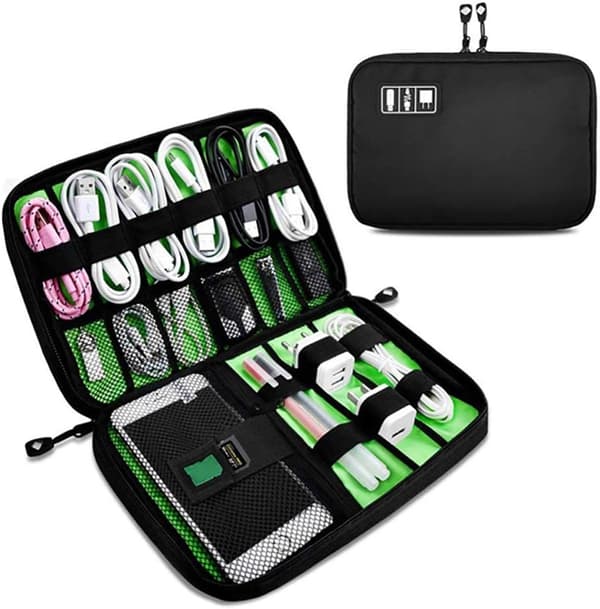 #Tilbehørsveske Reise Elektronikk Organiseringsveske for Power Bank, Lad#