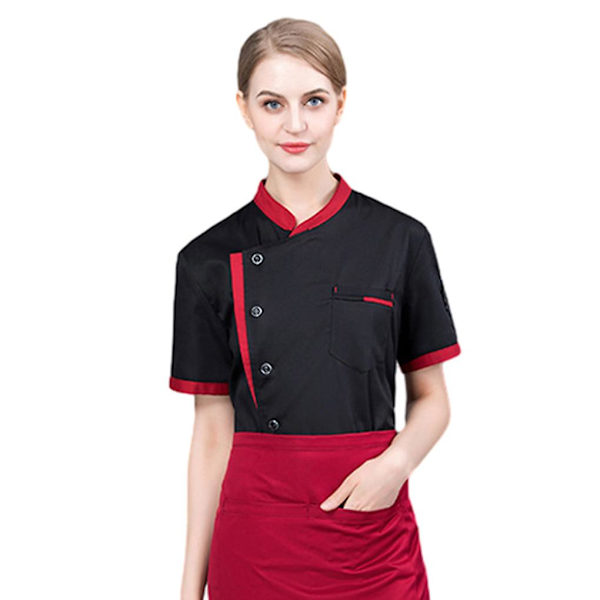 Kockjacka Kockrock Kockuniformer Billiga Toppar Hotell Matlagningskläder XL Black