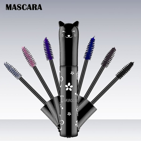 Färgglad Mascara Vattenfast färg Ögonfranssminkning 3d Fiber Lash Förlängning Blå