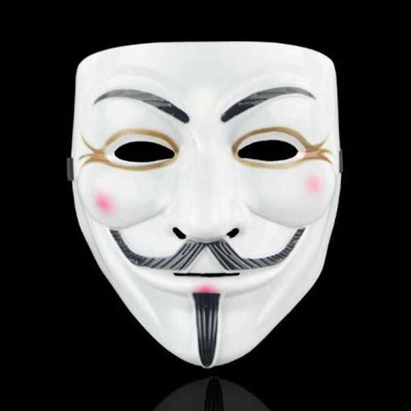 V for Vendetta Halloween Party Kostumemasker Silver