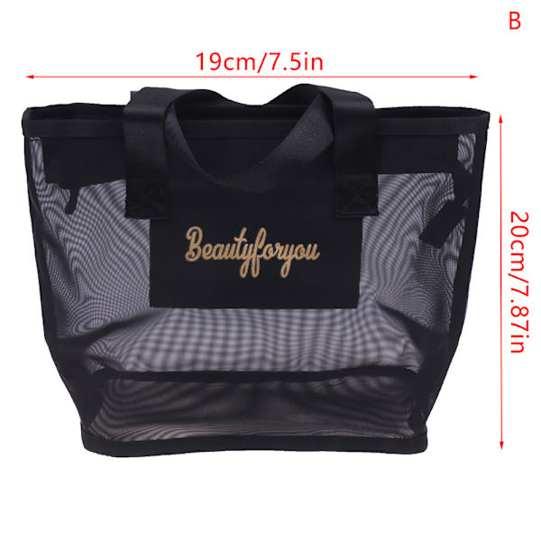 Makeup rush Travel Case Kosmetisk toalettväska Organizer Mesh K B