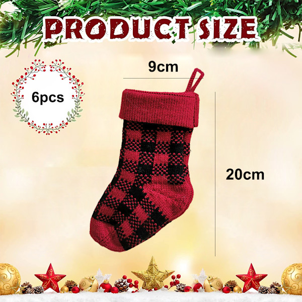 LimBridge Jul Ministrumpor, Kabelstickad Stickad Rustik red