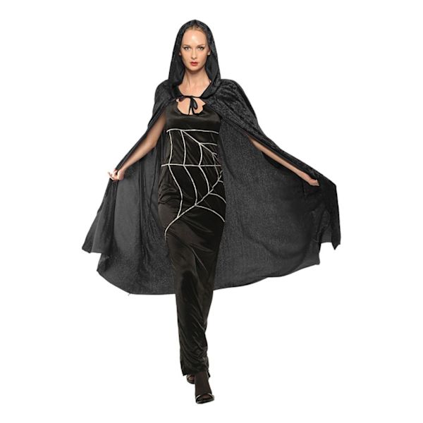 Fløjlskappe Kostume black one size