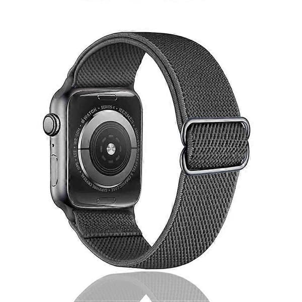Strækbare Nylon Solo Loop-remme kompatible med Apple Watch 38mm 4
