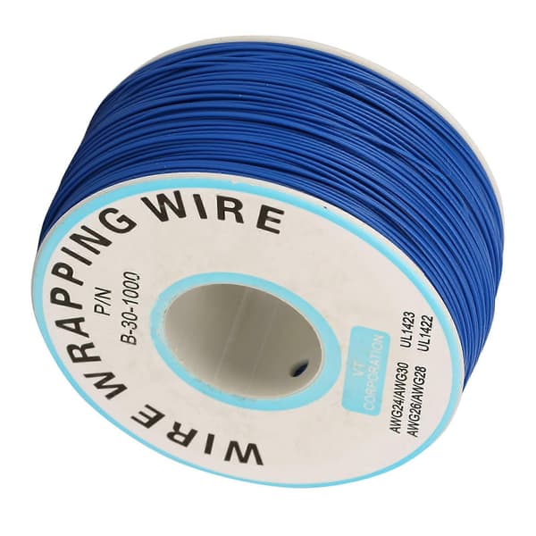 1 rull trådinnpakning enkelt kobbertråd 30AWG kabel 0,25 mm kjernediameter (blå)