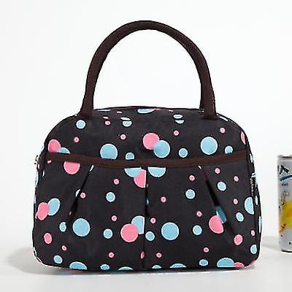Bärbar isolerad matsäck Mönster Mat Picknick Kvinnor Kylare Förvaring Bento Toes Bolsa Termica