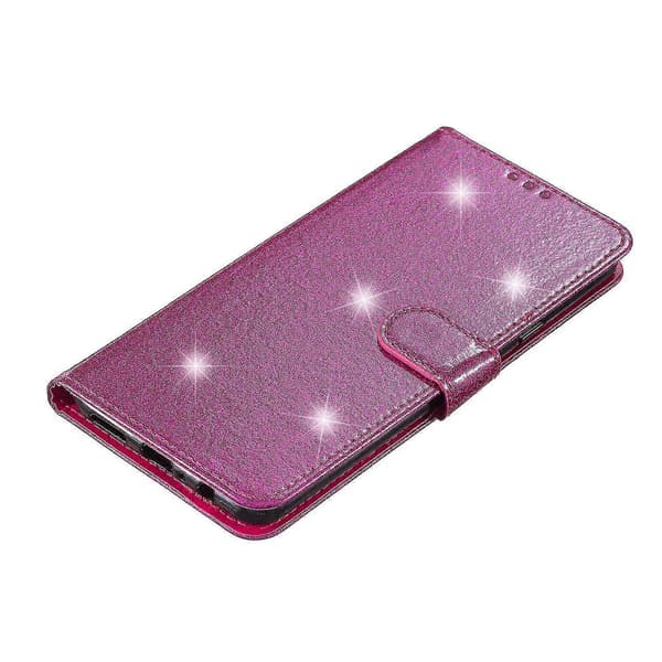 För Samsung Galaxy A32 5G/M32 5G PU Läder Plånboksfodral Glittrigt Anti-dropp Telefonfodral