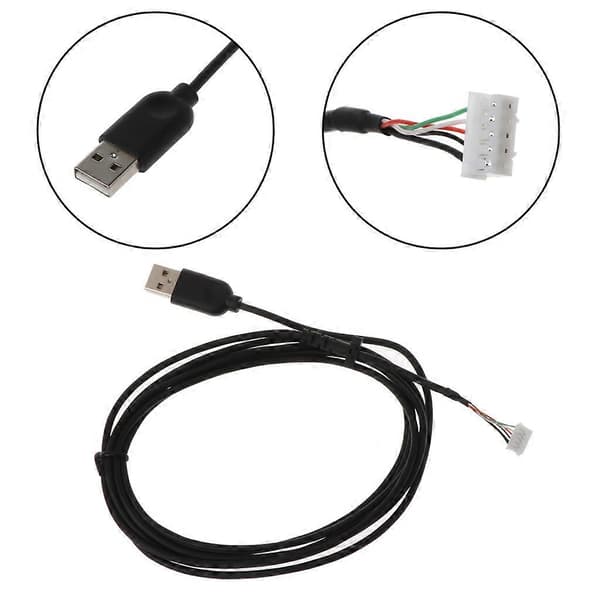 Erstatning Holdbart PVC USB Mus Kabel Muselinjer til Logitech G102 Mus