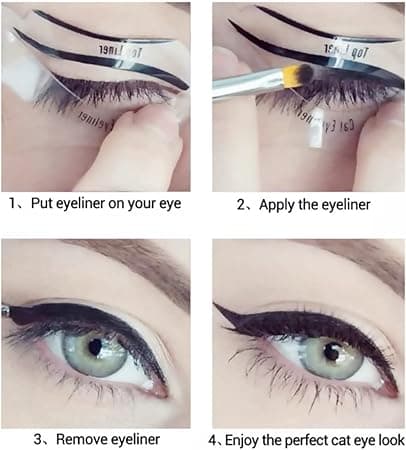 Set med 10 Eyeliner-designer, olika stilar, snabb, flexibel och