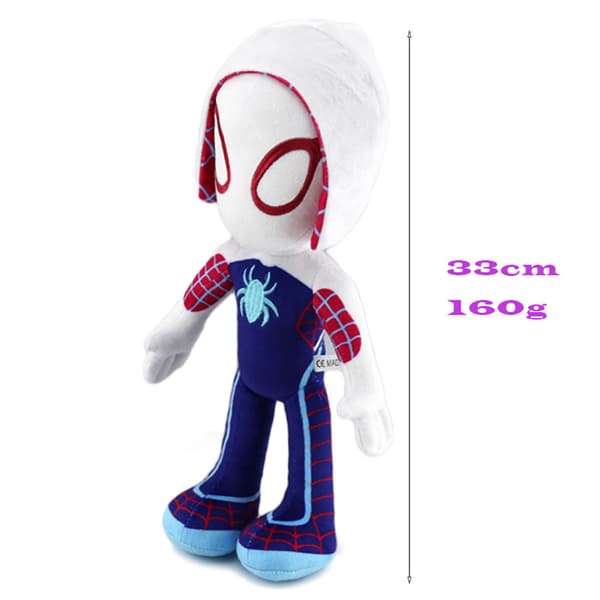 Spider-Man Superhelt blødt krammedyr 33 cm plysdukke børnegave White