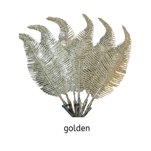 6 deler juletre Clip-on glitrende pyntedekorasjon Gold
