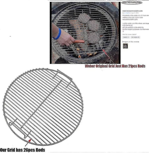 44,5 cm Matlagningsgaller för Weber 47 cm/ 18,5 tums Grillar