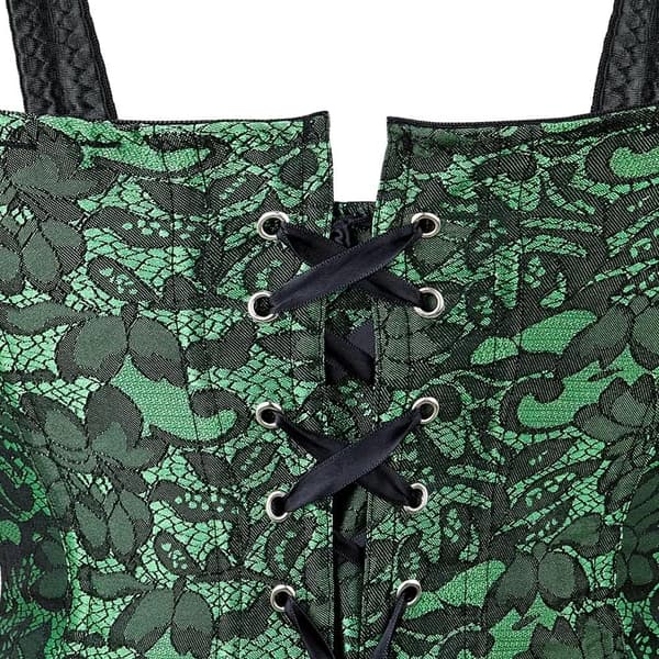 Korsetter för kvinnor Overbust Bustier Top Gothic exy houlder 2928green S